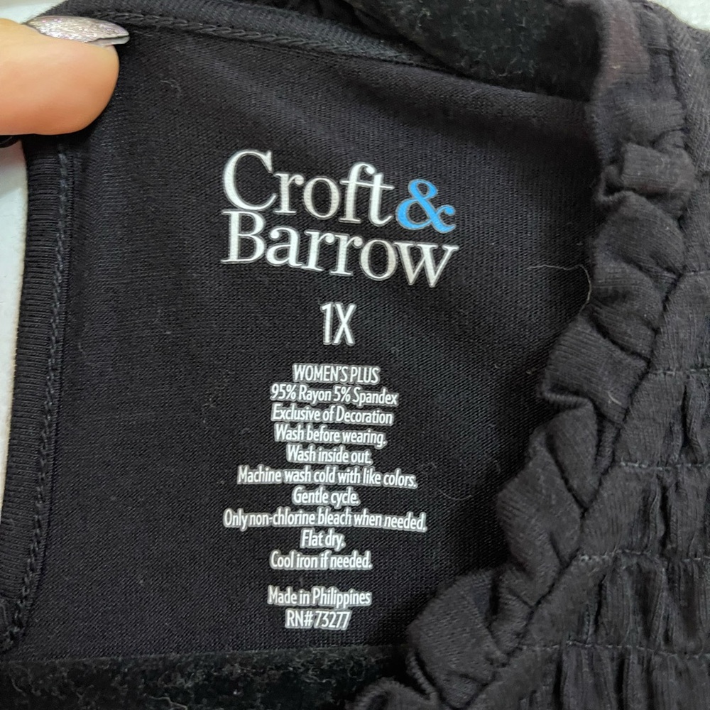 Croft & Barrow Black Tank Top - Picture 3 of 4